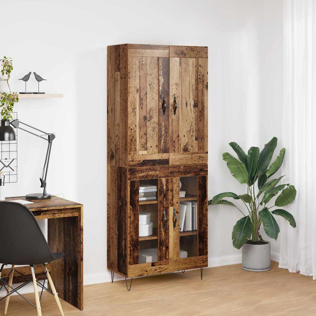 Highboard Gammelt træ 69,5 x 34 x 180 cm Konstrueret træ