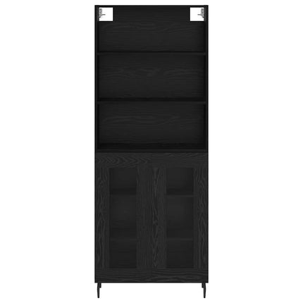 Highboard 2 stk. Sort eg 69,5 x 32,5 x 180 cm Konstrueret træ