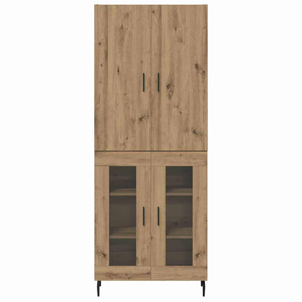 Highboard 2 pcs Gammelt træ 69,5 x 34 x 180 cm Konstrueret træ