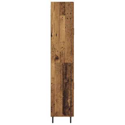 Highboard 2 pcs Gammelt træ Konstrueret træ
