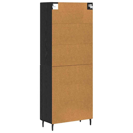 Highboard 2 pcs Sort eg Konstrueret træ