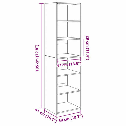 Kabinet Sort eg 50 x 41 x 185 cm Konstrueret træ