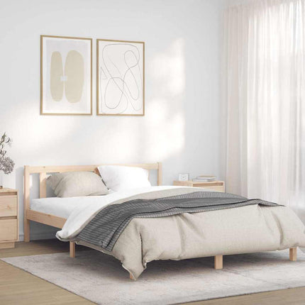 Sengestel Naturfarvet 152 x 203 cm Massivt fyrretræ