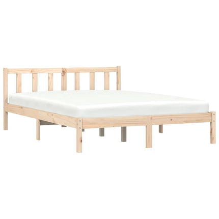 Sengestel Naturfarvet 152 x 203 cm Massivt fyrretræ