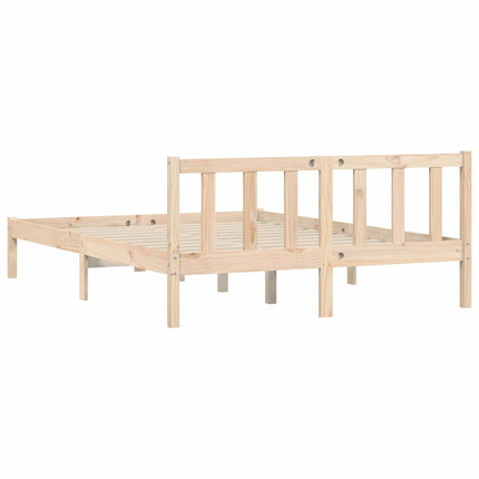 Sengestel Naturfarvet 152 x 203 cm Massivt fyrretræ
