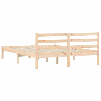 Sengestel Naturfarvet 208,5 x 157,5 x 69,5 cm Massivt fyrretræ