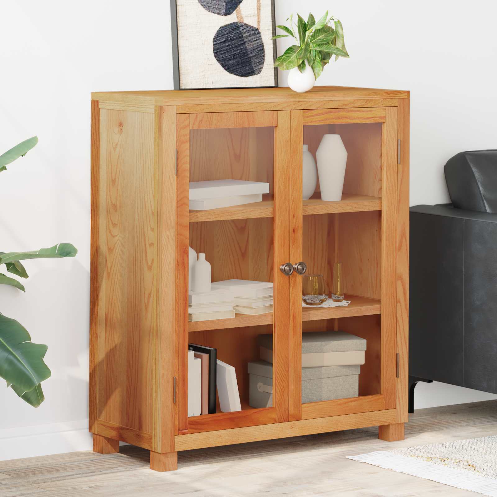 Kabinet med hylde med dør Brun 80 x 35 x 95 cm Konstrueret træ