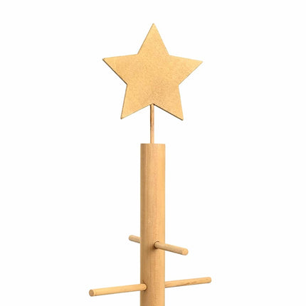 Træ juletræ med stativ Brun 210 cm Bambus