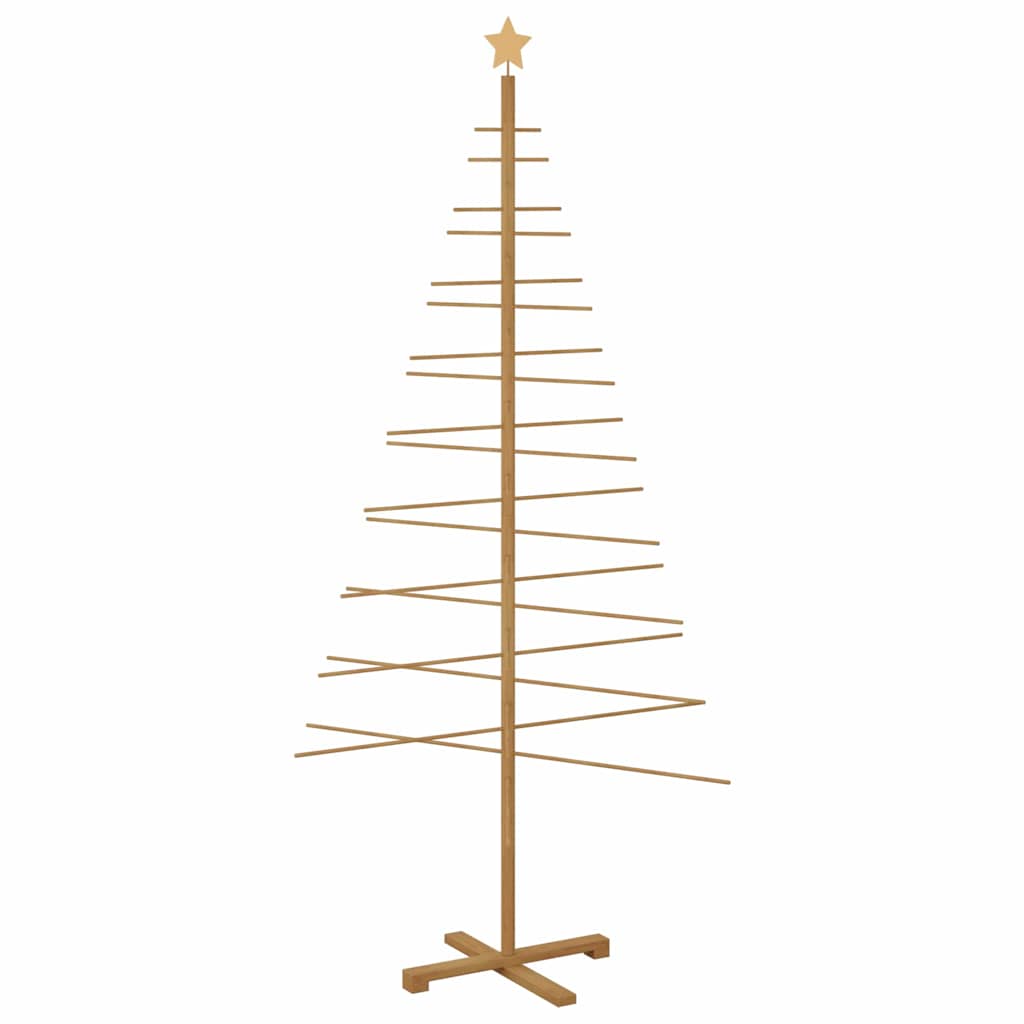 Træ juletræ med stativ Brun 210 cm Bambus