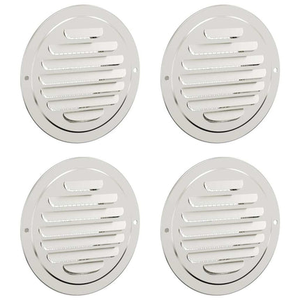 Luftventilationsdæk 4 pcs Sølv 100 mm Rustfrit stål