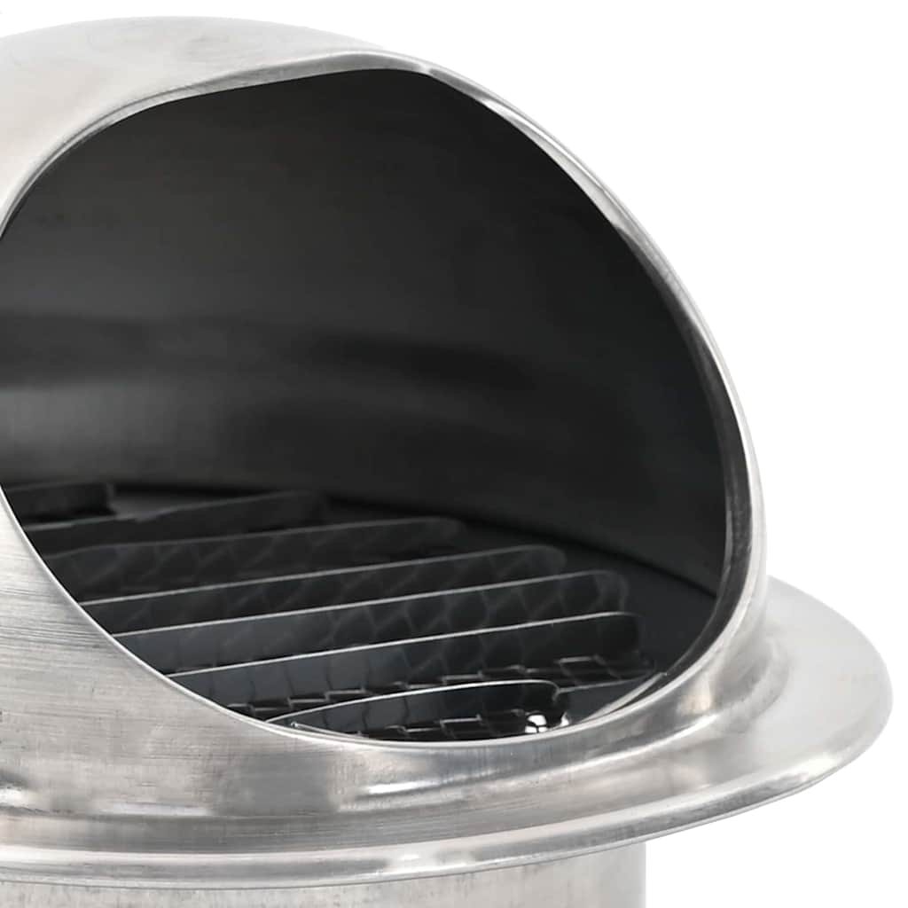 Luftventilationsdæk 8 pcs Sølv 100 mm Rustfrit stål