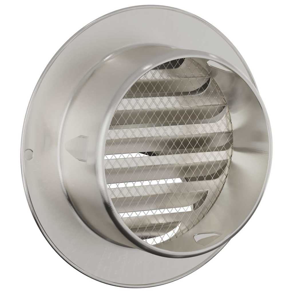 Luftventilationsdæk 8 pcs Sølv 100 mm Rustfrit stål