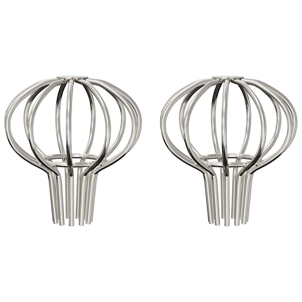 Tagrende bladbeskytter 2 pcs Sølv 50 mm Rustfrit stål