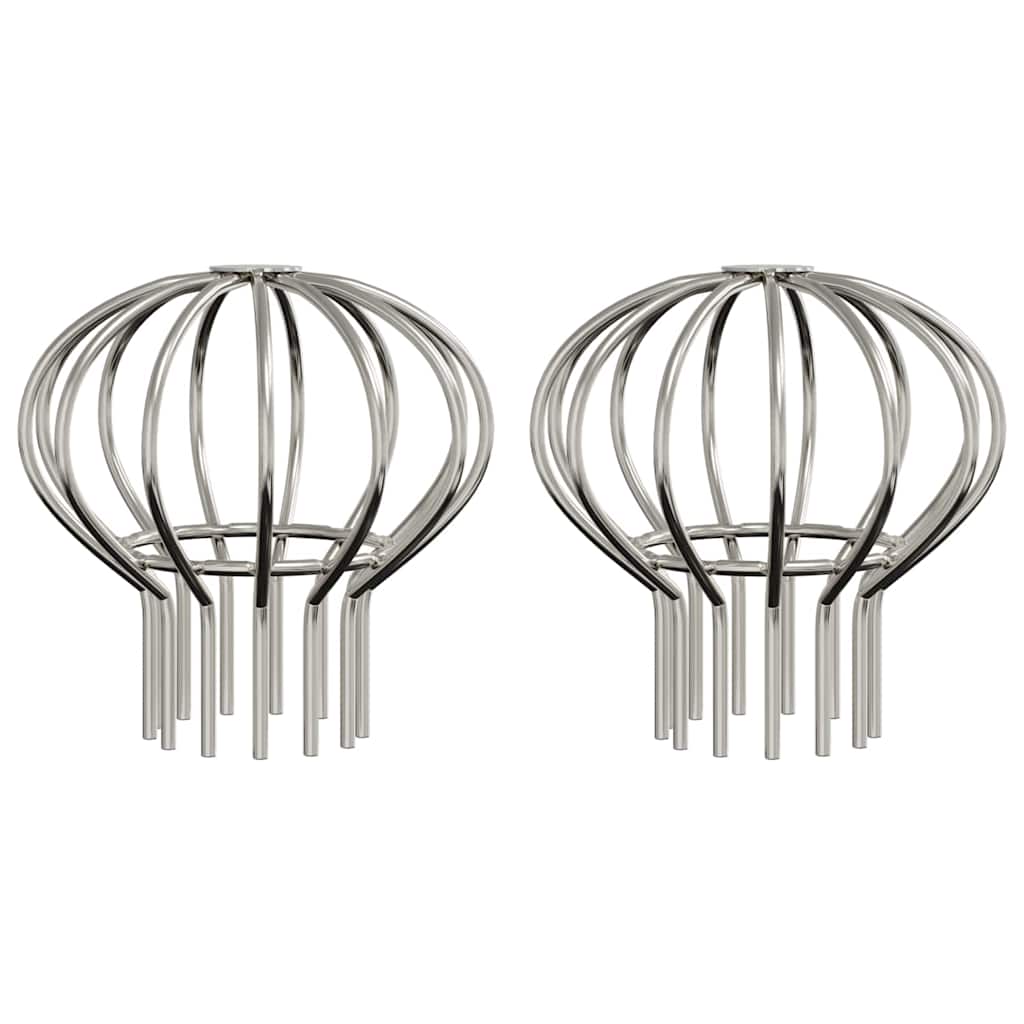 Tagrende bladbeskytter 2 pcs Sølv 75 mm Rustfrit stål