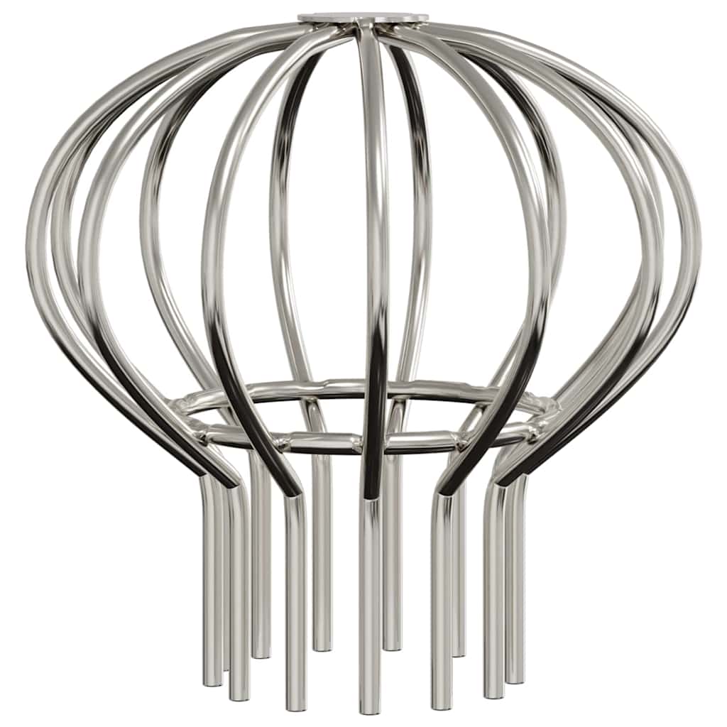 Tagrende bladbeskytter 8 pcs Sølv 75 mm Rustfrit stål