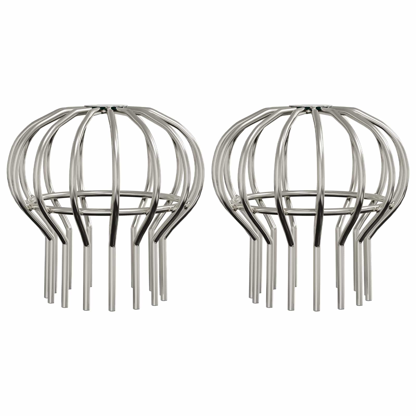 Tagrende bladbeskytter 2 pcs Sølv 110 mm Rustfrit stål