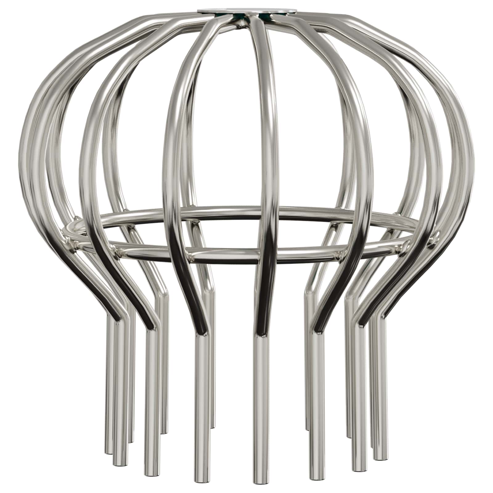 Tagrende bladbeskytter 8 pcs Sølv 110 mm Rustfrit stål
