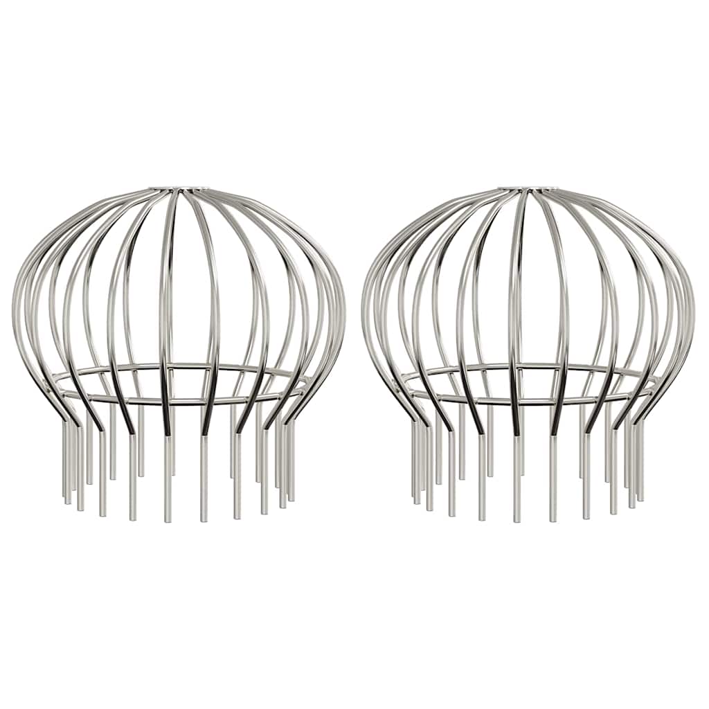 Tagrende bladbeskytter 2 pcs Sølv 160 mm Rustfrit stål