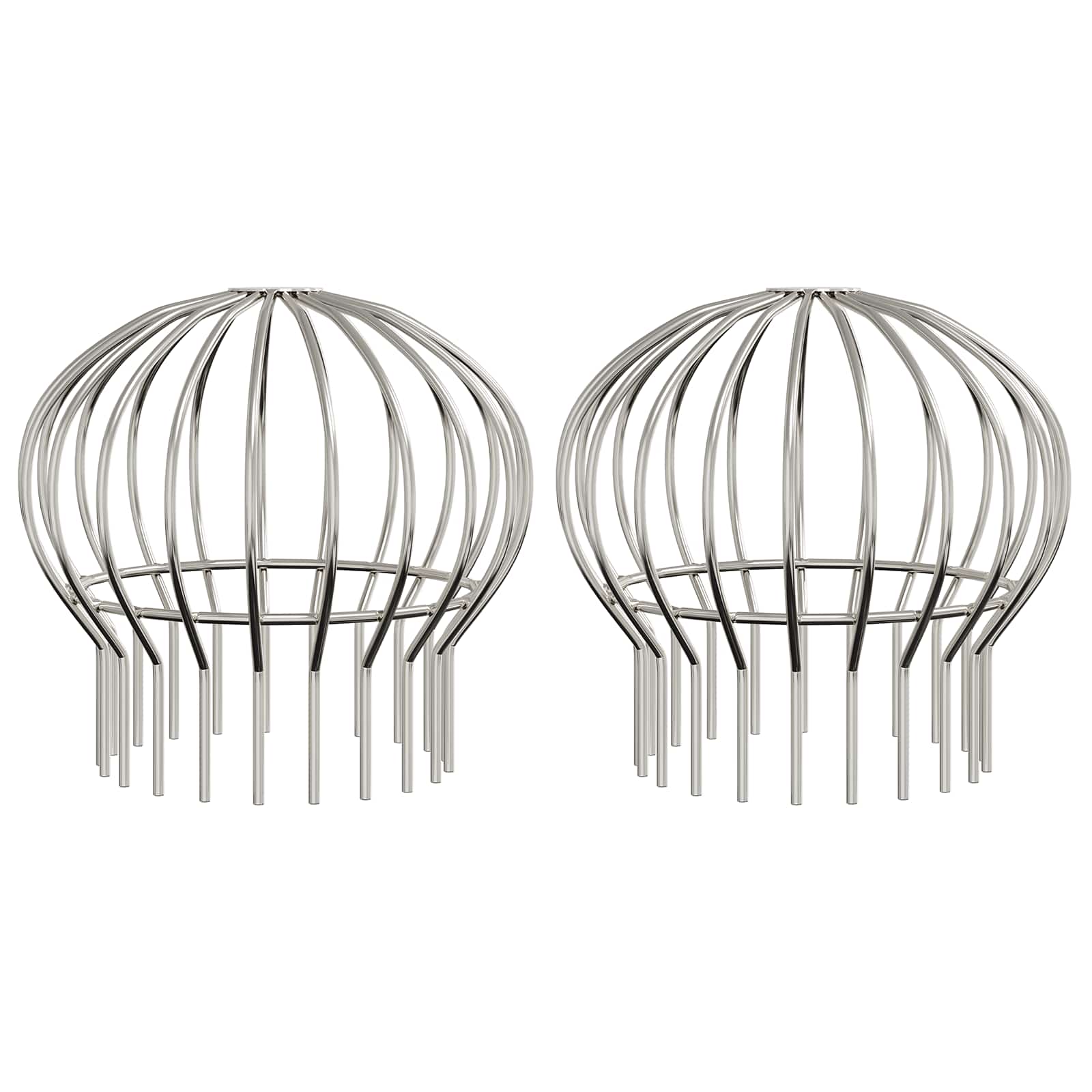 Tagrende bladbeskytter 2 pcs Sølv 200 mm Rustfrit stål
