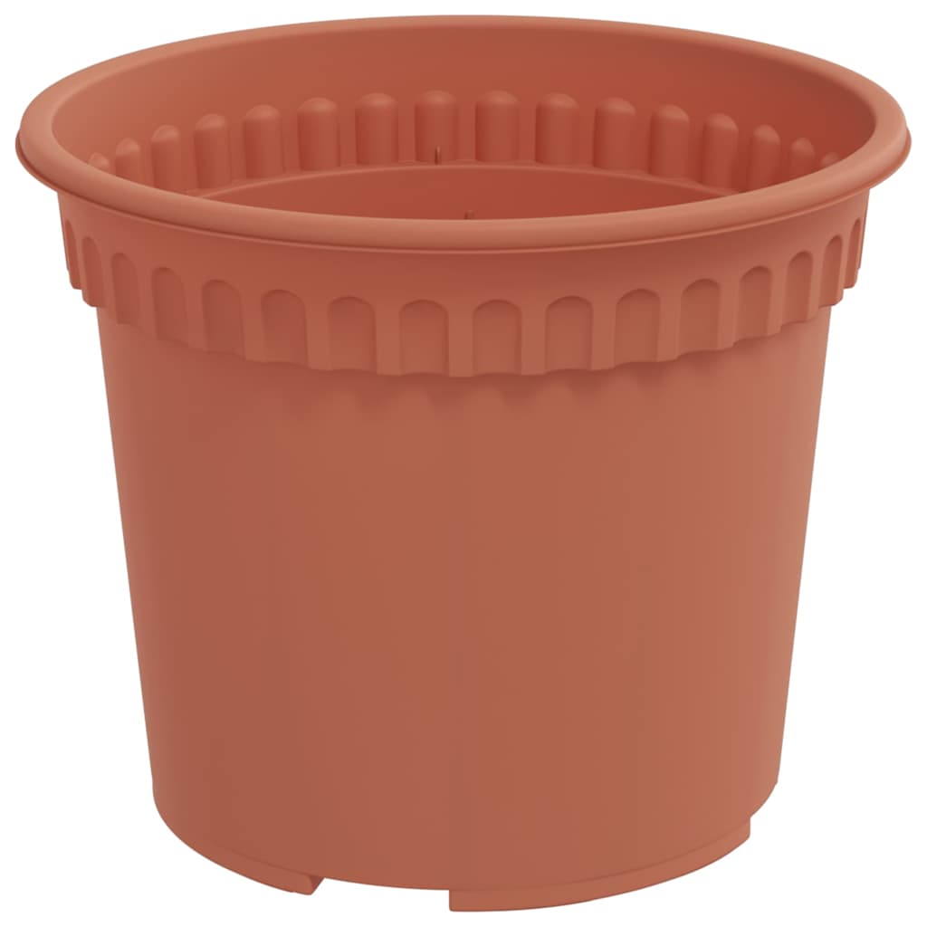 Rund Blomsterpotte 6 pcs Mursten Rød Ø 12,5 x 10 cm Plastik