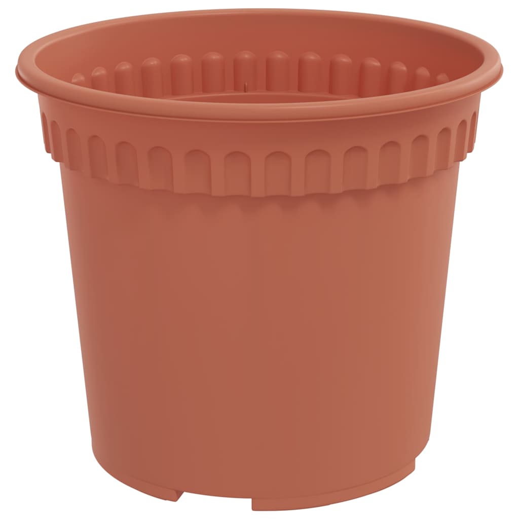 Rund Blomsterpotte 6 pcs Mursten Rød Ø 15 x 12 cm Plastik