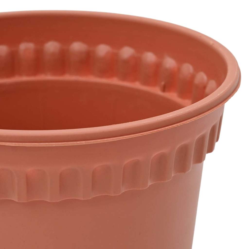 Rund Blomsterpotte 24 pcs Mursten Rød Ø 17 x 14 cm Plastik