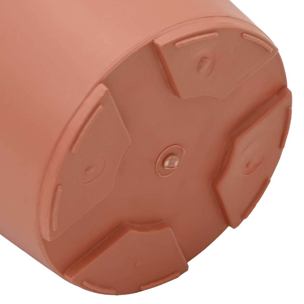 Rund Blomsterpotte 24 pcs Mursten Rød Ø 17 x 14 cm Plastik