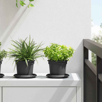 Rund Blomsterpotte 24 stk. Sort Ø 12,5 x 10 cm Plastik