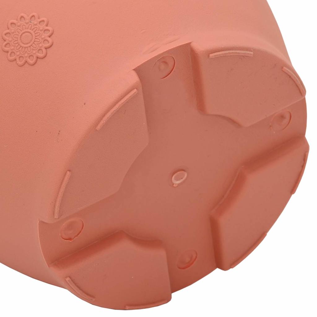 Rund Blomsterpotte 6 pcs Mursten Rød Ø 26 x 21.5 cm Plastik