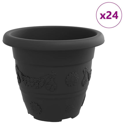 Rund Blomsterpotte 24 stk. Sort Ø 26 x 21.5 cm Plastik