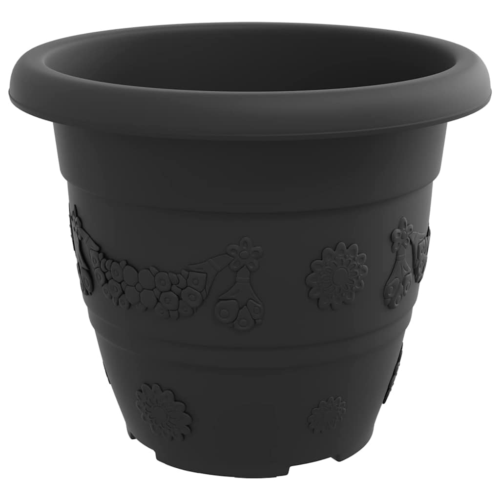 Rund Blomsterpotte 24 pcs Sort Ø 26 x 21.5 cm Plastik