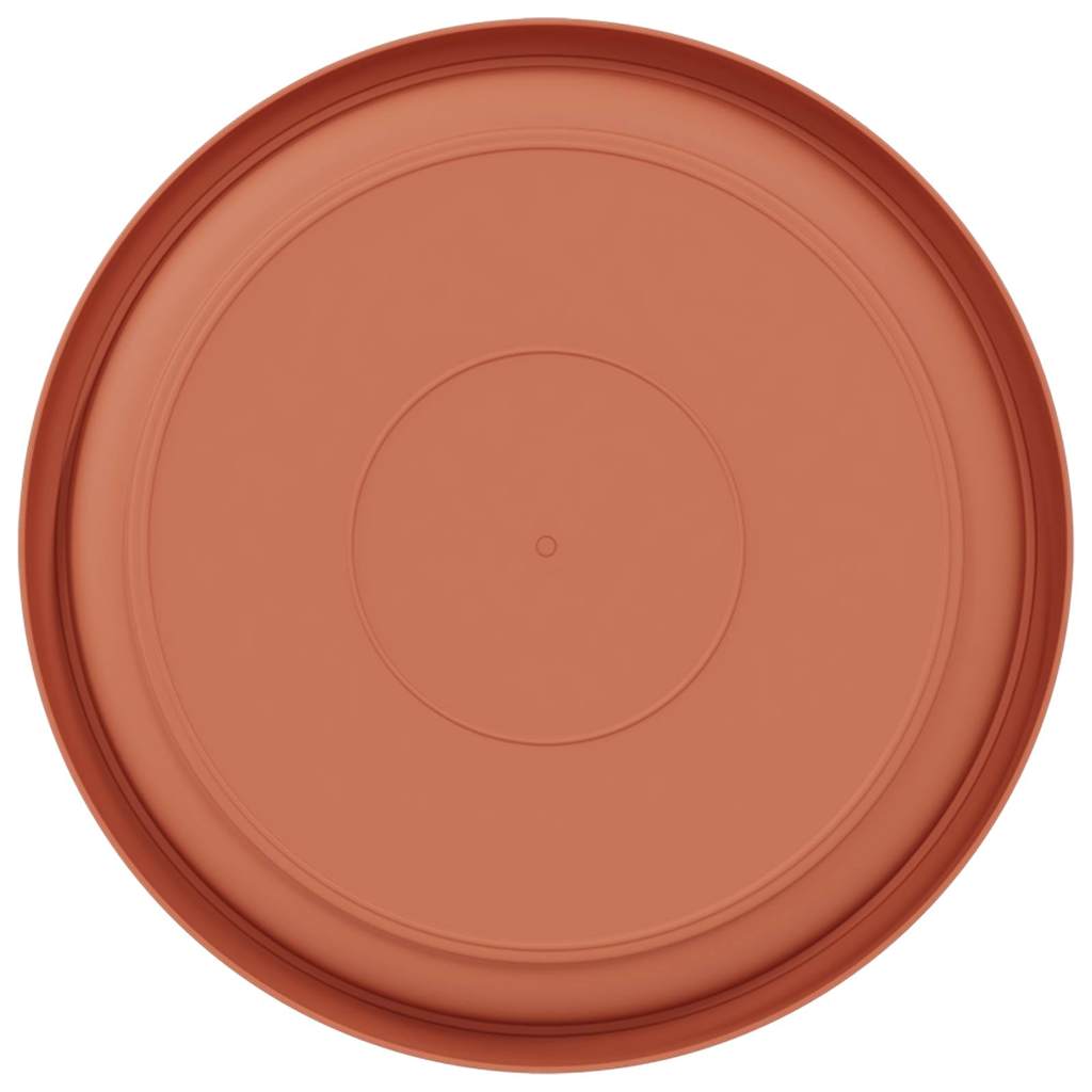 Rund Blomsterbakke 6 pcs Mursten Rød Ø 21,5 x 2,5 cm Plastik