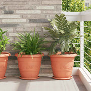 Rund Blomsterbakke 6 pcs Mursten Rød Ø 27 x 2,5 cm Plastik