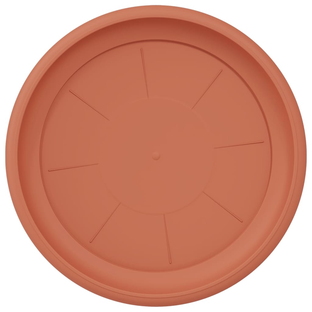 Rund Blomsterbakke 6 pcs Mursten Rød Ø 27 x 2,5 cm Plastik