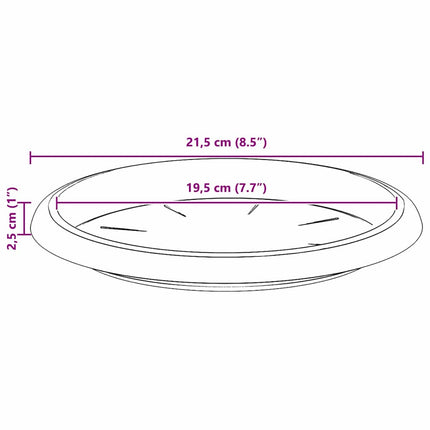Rund Blomsterbakke 6 pcs Sort Ø 14 x 2 cm Plastik