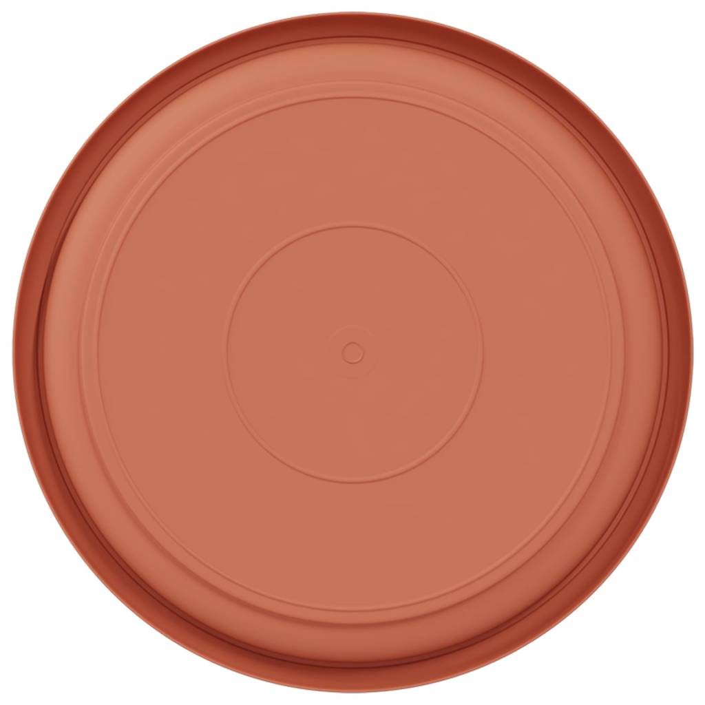 Rund Blomsterbakke 24 pcs Mursten Rød Ø 14 x 2 cm Plastik