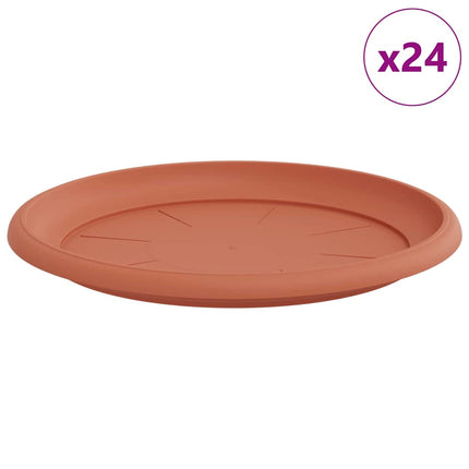 Rund Blomsterbakke 24 stk. Mursten Rød Ø 27 x 2,5 cm Plastik