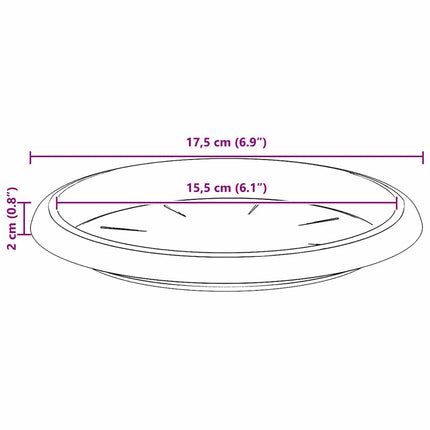 Rund Blomsterbakke 24 pcs Sort Ø 17,5 x 2 cm Plastik