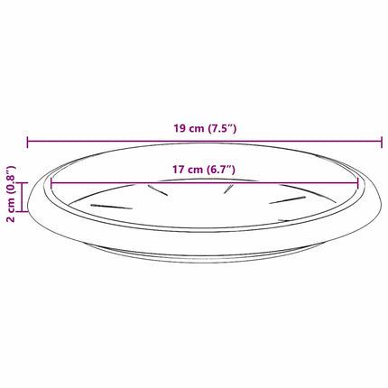 Rund Blomsterbakke 24 stk. Sort Ø 19 x 2 cm Plastik