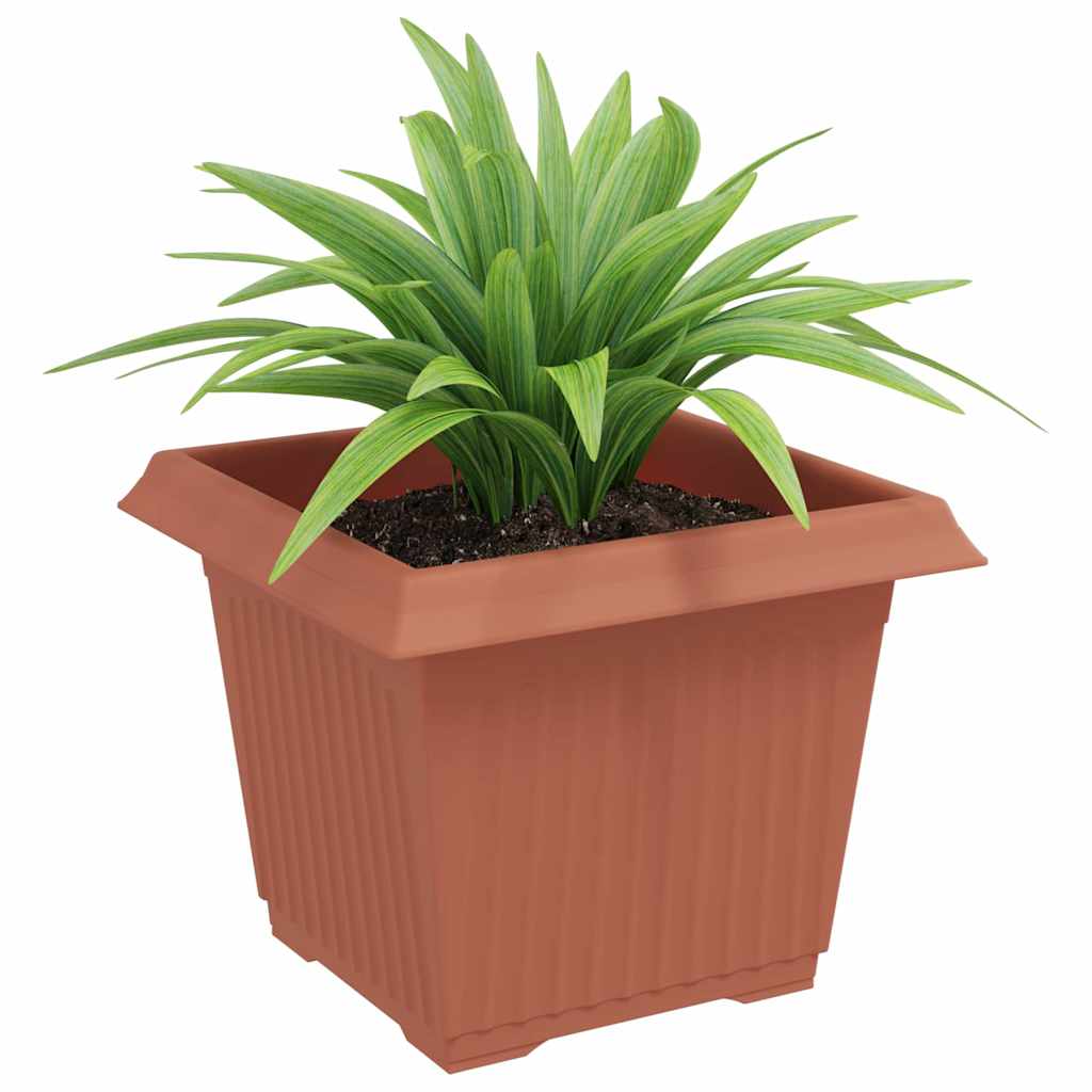 Firkantet Blomsterkrukke 6 pcs Mursten Rød 23 x 23 x 17,5 cm