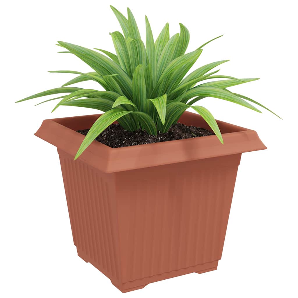 Firkantet Blomsterkrukke 6 pcs Mursten Rød 28,5 x 28,5 x 22 cm
