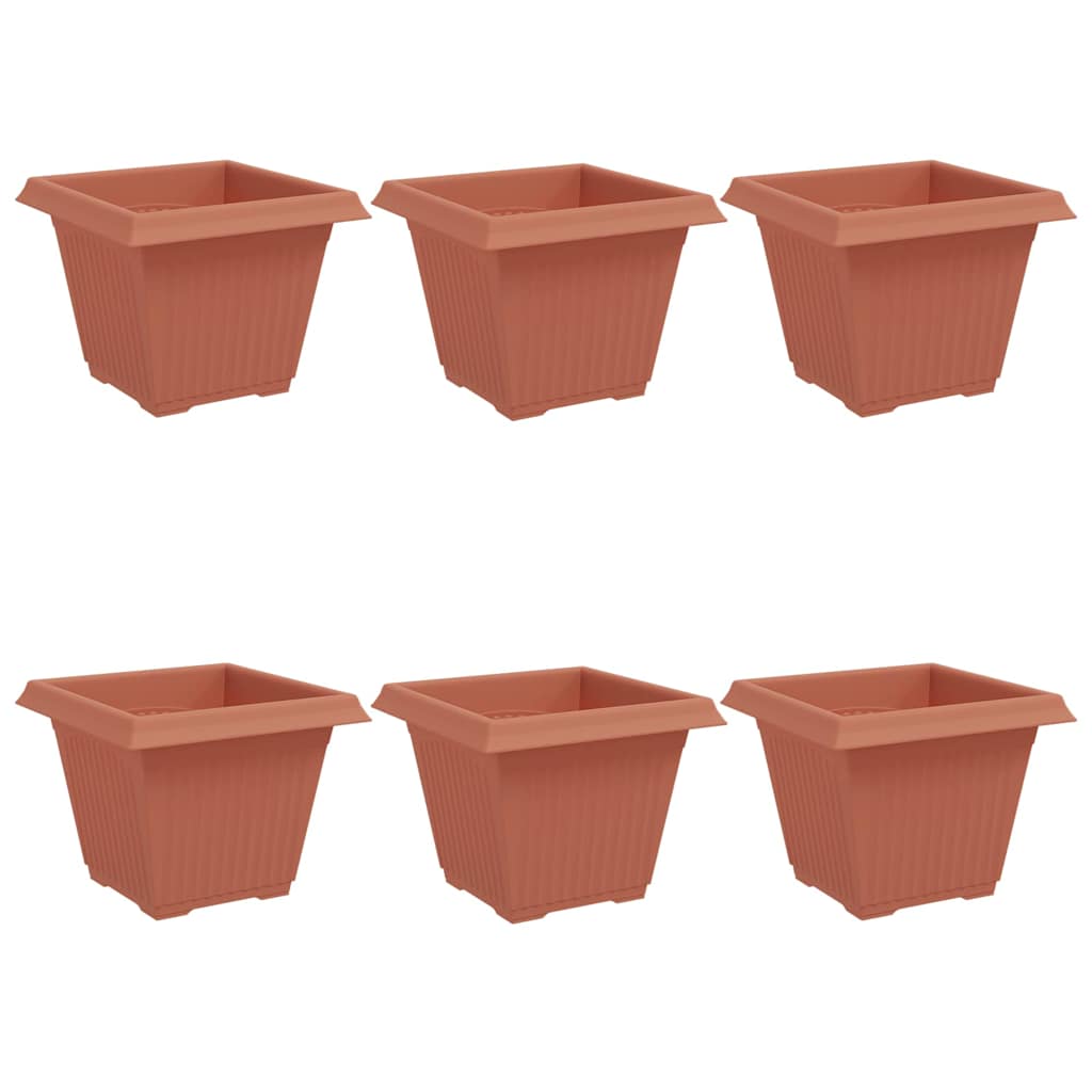 Firkantet Blomsterkrukke 6 pcs Mursten Rød 38 x 38 x 30 cm