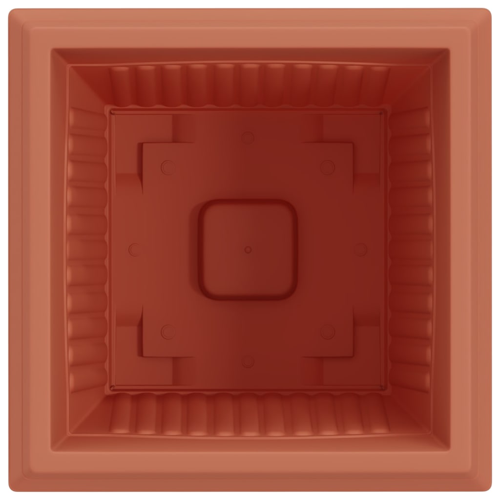 Firkantet Blomsterkrukke 6 pcs Mursten Rød 43 x 43 x 33,5 cm