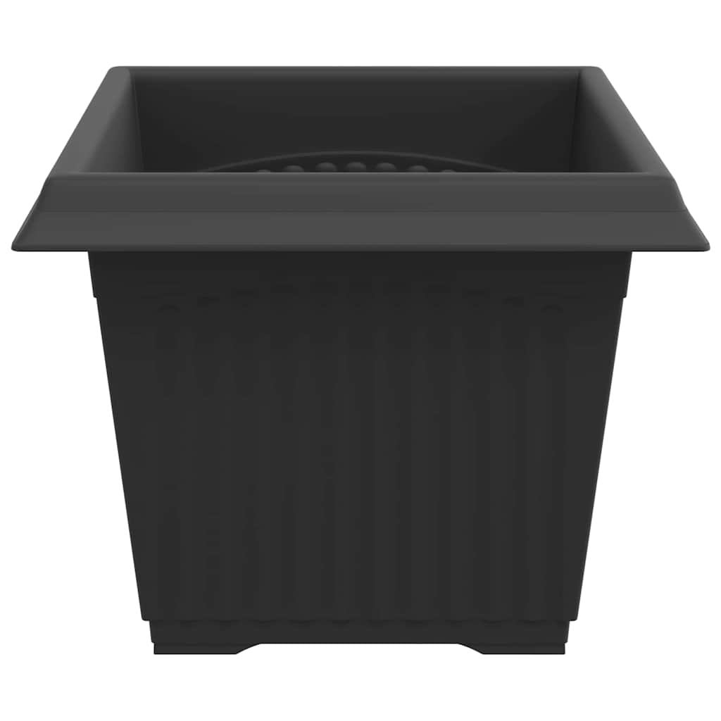 Firkantet Blomsterkrukke 6 pcs Sort 23 x 23 x 17,5 cm Plastik