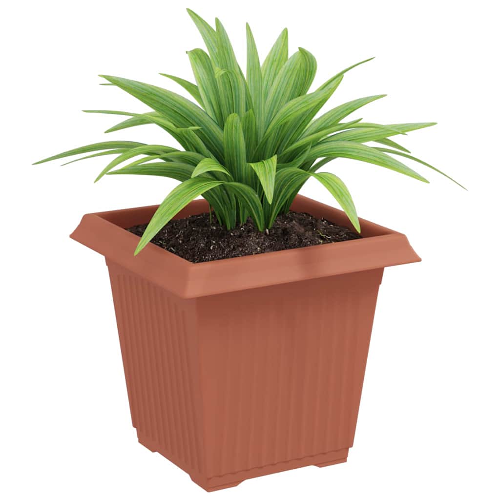 Firkantet Blomsterkrukke 24 pcs Mursten Rød 16 x 16 x 14 cm