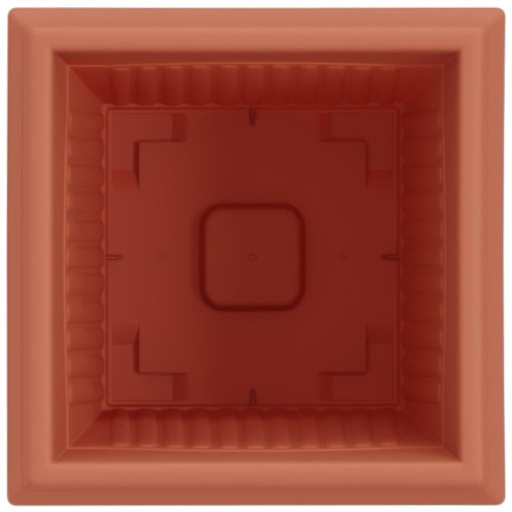 Firkantet Blomsterkrukke 24 pcs Mursten Rød 16 x 16 x 14 cm