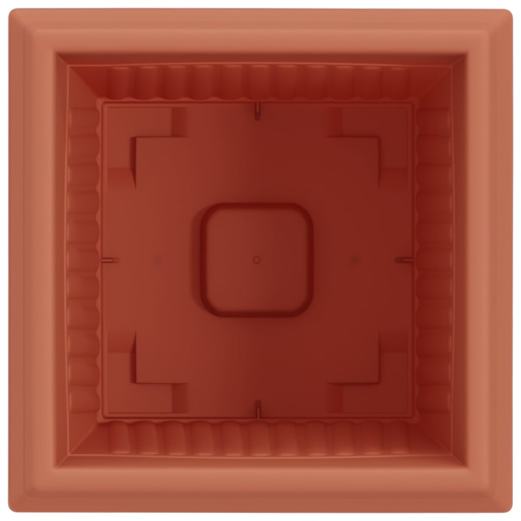 Firkantet Blomsterkrukke 24 pcs Mursten Rød 23 x 23 x 17,5 cm