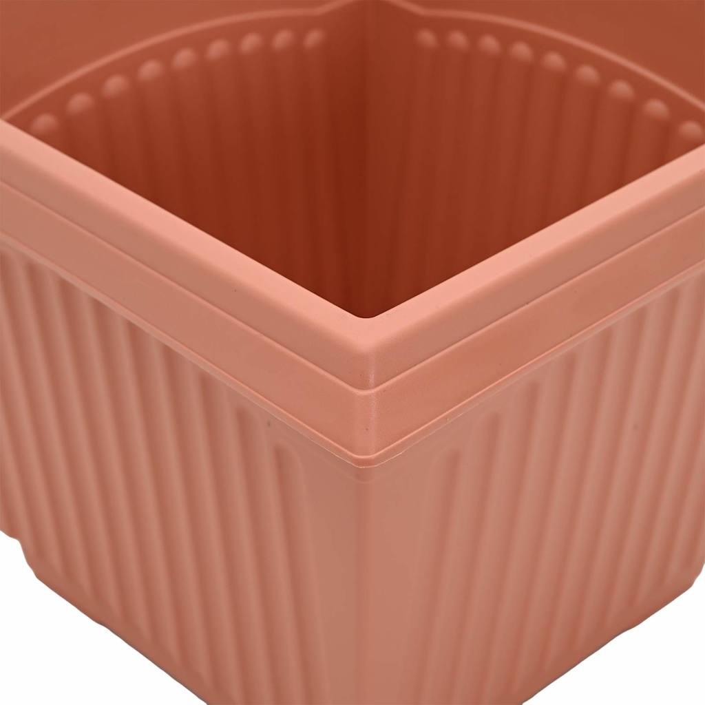 Firkantet Blomsterkrukke 24 pcs Mursten Rød 28,5 x 28,5 x 22 cm