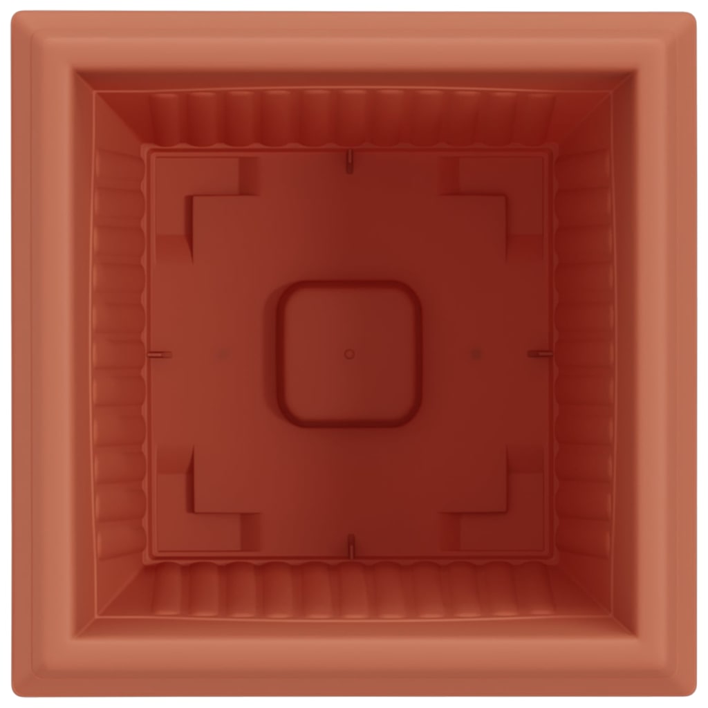 Firkantet Blomsterkrukke 24 pcs Mursten Rød 28,5 x 28,5 x 22 cm