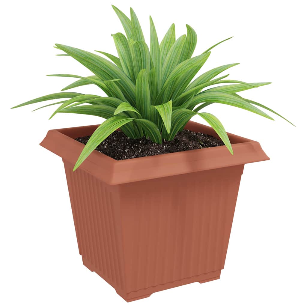 Firkantet Blomsterkrukke 24 pcs Mursten Rød 33 x 33 x 26 cm